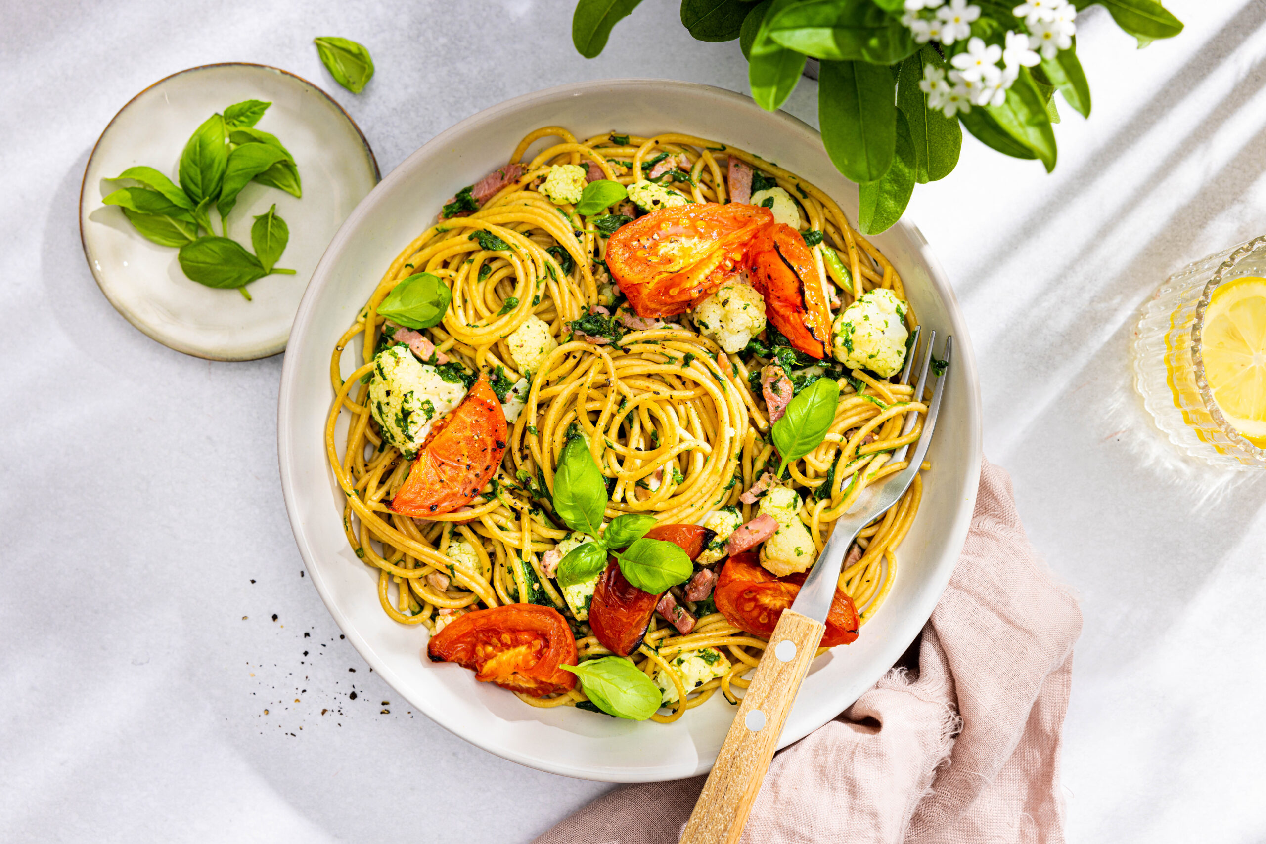 Volkoren spaghetti met bloemkool BIO+